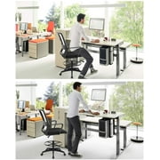 BestOffice Tall Drafting Office Chair, Lumbar Support, Adjustable Arms, Swivel Rolling for Adults(White)