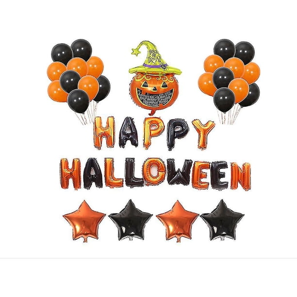 Conjunto de decoración de Halloween decoración de fiesta con globos conjunto de cabeza de calabaza