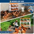 thumbnail image 5 of EuKer 6-Holes Chicken Nesting Box with Bracket, Heavy-Duty Metal Laying Boxes for Backyard, Farms, Chicken Coop, Orange, 5 of 7