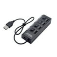 Axio usb hub 4 sockets independent switch usb 2 0 divider black