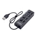thumbnail image 2 of Concentrador USB de 4 puertos con interruptor independiente y divisor USB 2.0 (negro), 2 of 5