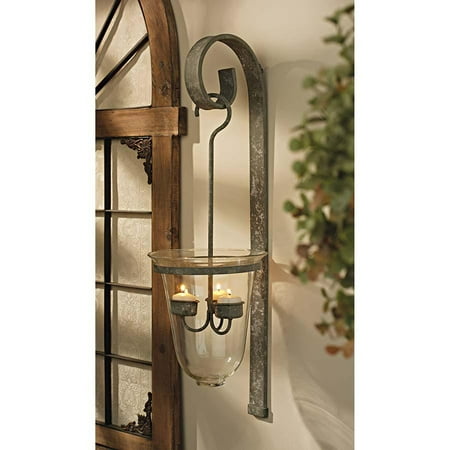 

European Tuscan Hanging Candeliere Glass Pendant Sconce