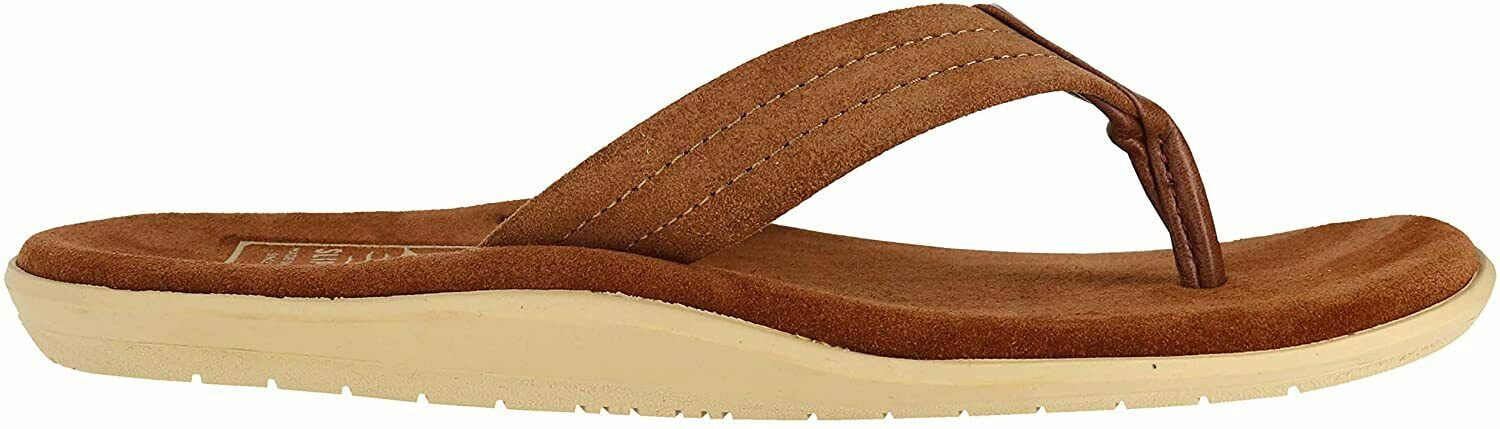Mens Shoes Sandals slides and flip flops Sandals and flip-flops Island Slipper Thong Two Tone Leather & Suede Peanut/whiskey in Brown for Men 