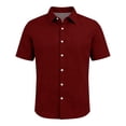 thumbnail image 5 of Men's Button Down Shirt Short Sleeve Loose Dress Shirt Casual Beach Summer Daily Shirt S, 5 of 6