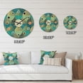 thumbnail image 4 of Designart 'Luxury Retro Pattern Drops I' Mid-Century Modern Wood Wall Clock, 4 of 5