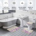 thumbnail image 5 of Lavender Bath Mat 3 Piece Bathroom Rug Set, Purple Spring Floral Botanical Butterfly Rustic Non Slip Bath Rug Contour Mat and Toilet Lid Cover, Absorbent Shower Mats Soft Bath Rugs and Mats Sets, 5 of 8