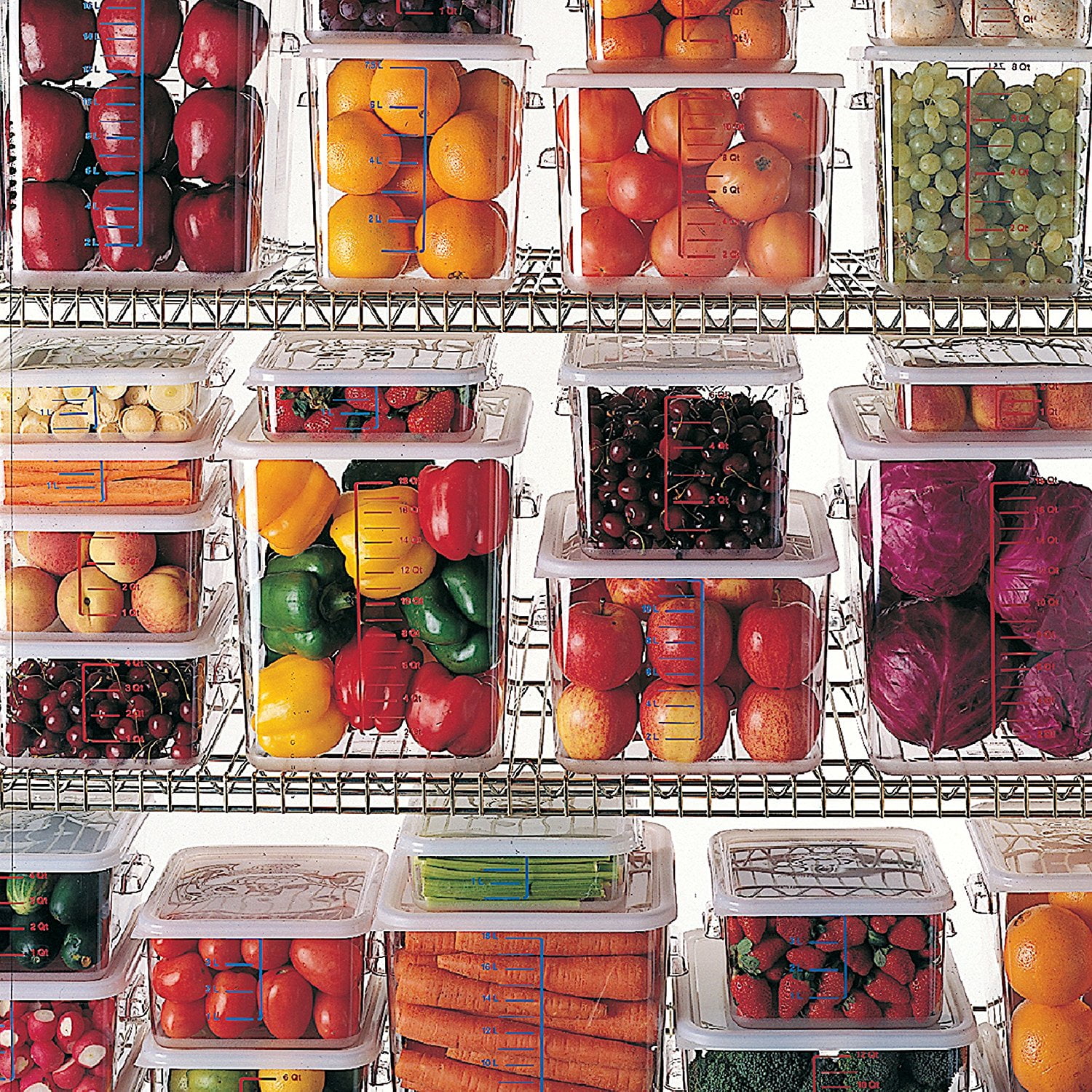 Carb X Space Saving Square Food Storage Container 6 Quart Clear Fg630600clr Fast Brand Rubbermaid Commercial