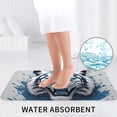 thumbnail image 6 of Bathroom Rugs Sets 3 Piece - 3D White and Blue Tiger Absorbent Non Slip Bath Mats, U-Shape Toilet Lid Cover, Contour Mat, Soft Washable Shower Mats Bath Rug Mat for Bathroom Tub Toilet, 6 of 7