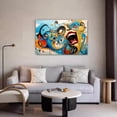 thumbnail image 5 of Abstract Style Works Of Art With Exaggerated And Distorted Faces Poster Decorative Painting Canvas Wall Art Living Room Posters Bedroom Painting,Frame-style,24x36inch(60x90cm), 5 of 8