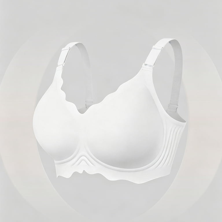 Scalloped Seamless Wireless Soft Comfort Support Bras for Women No ...