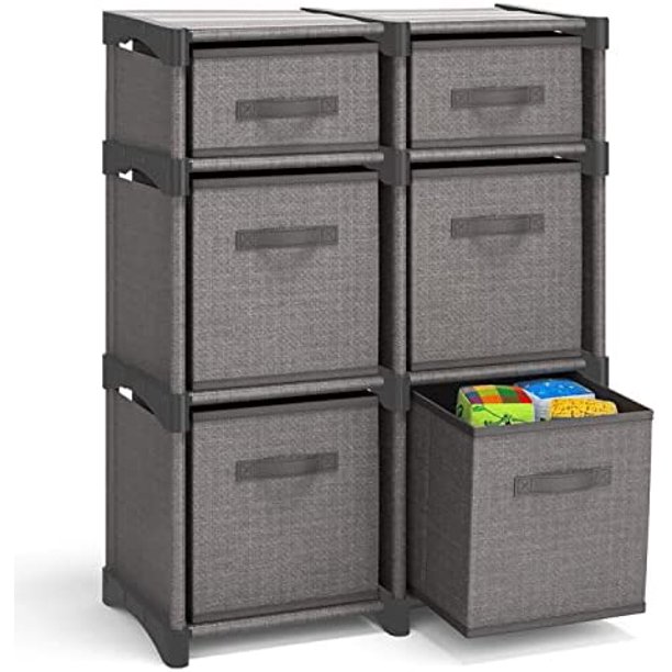 6 Cube Storage Organizer Gray Cube Organizer Shelf, DIY Storage Cubes