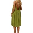 thumbnail image 2 of Uootdi Beach Dresses for Women Halter Neck Sleeveless Backless Tie Dresses Soft Comfy Flowy Midi Dresses Vacation Resort Wear Gift, 2 of 6