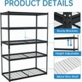 thumbnail image 4 of PeakPursuit 5-Tier Metal Storage Shelves – Heavy-Duty Adjustable Garage Utility Rack, 2500 Lbs Capacity, 4 of 9