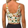 thumbnail image 3 of Lsque Lemon Fruits Vegetables Printed Women'S Sports Bra, Compression, Moisture Wicking, High-Impact Sports Bra For Women,Supportive sports bra-X-Large, 3 of 9