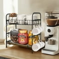 thumbnail image 6 of LUVODI 2 Tier Coffee Station Organizer for Counter Mug Tree Rack Cup Holder Stand with 12 Hooks ﻿, 6 of 9