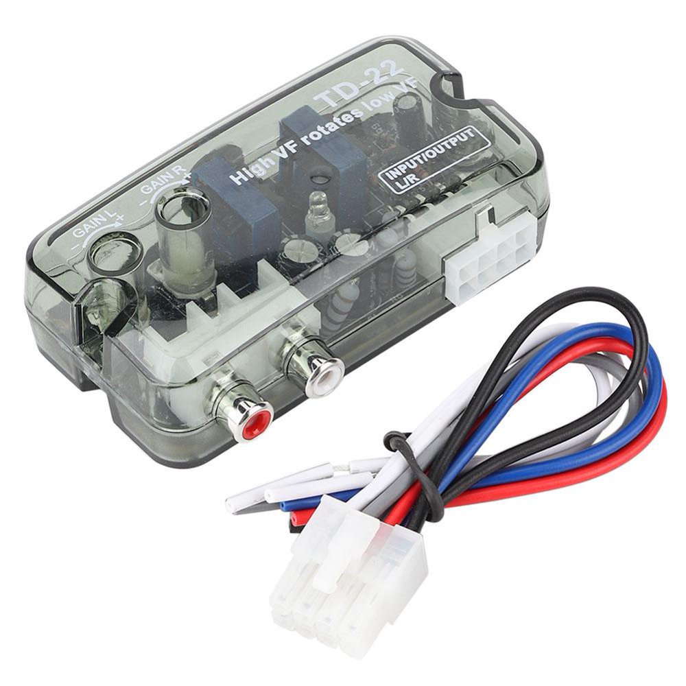 Tebru Car Audio Converter Stereo High to Low Frequency Speaker Level Converter with Control Wire