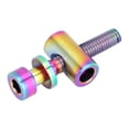 thumbnail image 4 of Blantye Tija de sillín de bicicleta de aleación de titanio M5x30/35/40mm Tornillo de cabeza redonda con perno fijo(M5x30-Vistoso), 4 of 5
