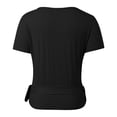 thumbnail image 6 of Basic T Shirts for Women Loose V-Neck Solid Color Tee Short Sleeve Spring Summer Tops, 6 of 6