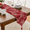 Burgundy, variant on Violet Linen Pacifica Geometric Pattern Table Runner, Burgundy, 13" x 70"