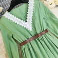 thumbnail image 6 of Gamivast Long Dresses for Women Long Sleeve Shirt Dress Lapel Collar Maxi Dress Button Down Empire Waist Elegant Classy Office Daily Wear, 6 of 6