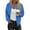 #301-Blue, variant on Womens Zip Up Jackets Dressy Long Sleeve Sweatshirt Button Down Cropped Bomber Jacket Fall Shirts with Pocket