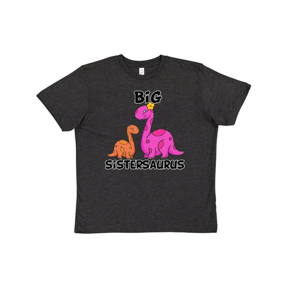 Inktastic Big Sistersaurus with Cute Sibling Dinosaurs Youth T-Shirt