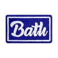 thumbnail image 2 of KOYPTL Waffle Bath Mat Boho Flocked Bath Rug Absorbent Non Slip Ultra Soft Bathroom Mats Machine Washable Knit Bath Rugs with Bath Letter for Bathroom Bedroom Kitchen Tub 16*24" Blue, 2 of 6