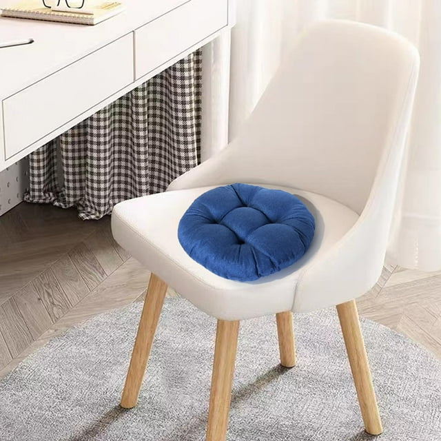 Cojín de silla Lisbinx redondo de lino - 30 cm de grosor - Ideal para meditación, yoga y lectura