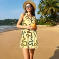 thumbnail image 3 of Fotbe Various Snake Vestido de Verano sin Mangas para Mujer – Vestido Midi Línea A, Estilo Camiseta Floral, Vestido Playero Casual y Fluido, 3 of 7