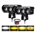 thumbnail image 1 of 2pzs Faros Auxiliares Led De 4 Modos 80000lm Para Motos Auto, 1 of 8