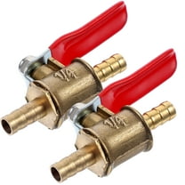 2 Pcs Brass Ball Valve Hose Shut off Handle Copper Plumbing Fittings Fuel Shutoff