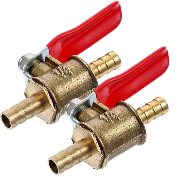 Beaupretty 2Pcs Copper Shut Off Valve with 180 Degree Handle for Easy Hose Connect