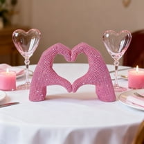 Moocorvic Resin Heart Gesture Hands Statue, Valentine's Day Decorations Love Sculpture for Wedding, Living Room Decor