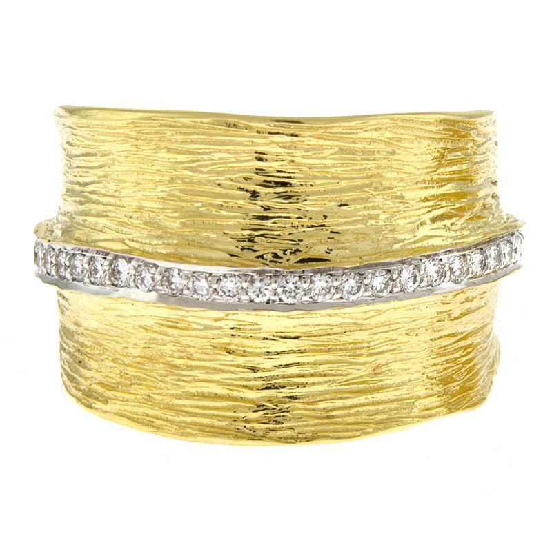 JewelryWeb - 14k Yellow Gold Texture Ring Textured Finish .30 Dwt ...