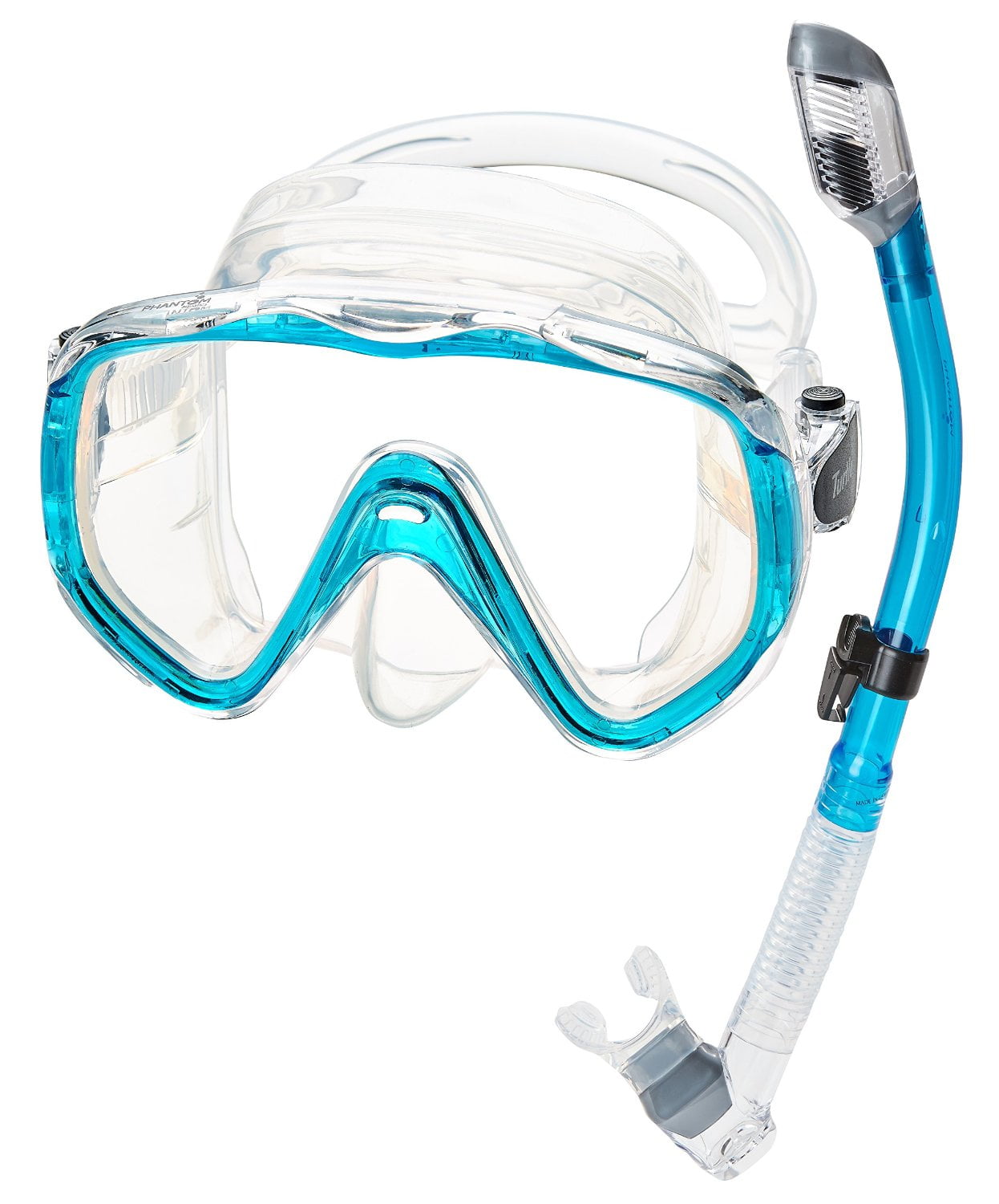 Phantom Aquatics Turtle Single Lens Wide View Mask Snorkel Combo ...