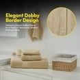 thumbnail image 5 of 8pc 100% Combed Cotton Towel Set (2 Bath, 2 Hand, 4 Wash) - Beige, 5 of 6