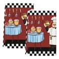 thumbnail image 2 of Chef Kitchen Towels Set of 2, Cartoon Red Food Cooking Black White Buffalo Check Absorbent Dish Towels for Kitchen, Microfiber Hand Towel, Quick Drying Tea Towel for Cleaning Decorative Dishcloths, 2 of 7