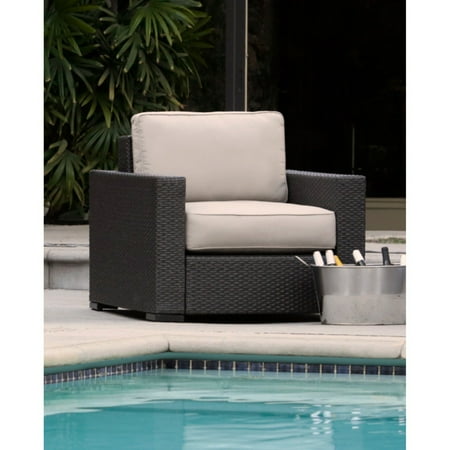 Laguna Outdoor Arm Chair - Brown Wicker - Serta
