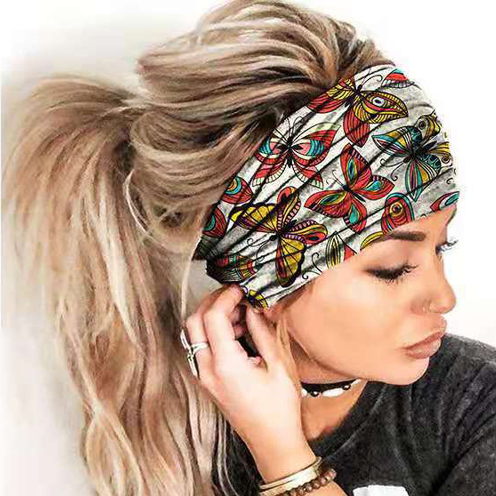  5Pcs Leopard Print Scarf Scrunchie Silk Satin Hair Scarves  Elastic Bandana Hair Bands Bohemian Style Ponytail Holder Ties (Leopard  Headband - 5A) : Beauty & Personal Care