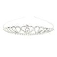 thumbnail image 2 of Rhinestone Tiara Crown, Silver, 1-Inch, Hearts, 2 of 2