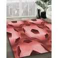 thumbnail image 3 of Ahgly Company Machine Washable Indoor Square Transitional Red Area Rugs, 5' Square, 3 of 7