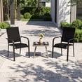 thumbnail image 4 of Gymax Patio Dining Chairs Set of 4 w/Metal Frame Breathable Mesh Fabric Backrest, 4 of 8