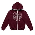 thumbnail image 2 of Mens Jesus Hoodie Retro Long Sleeve Letter Print Zip Up Hoodies Fall Winter Relaxed Fit Casual Streetwear Men Hoodies, 2 of 3