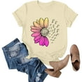 thumbnail image 6 of Outfmvch Shirts for Women,Tops for Women,Sunflower Shirts for Women,Short Sleeve Shirts for Women,Oversized Graphic Tshirts for Women,Workout T Shirts Athletic 2025 Short Sleeve Spring Tee X1 Beige L, 6 of 9