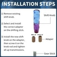 thumbnail image 4 of Unique Bargains 20cm Gear Shifter Knob Acrylic Car for Automatic and Manual Vehicle with 2 Adapter Blue Purple 1 Set, 4 of 7