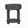 thumbnail image 3 of Jonah 20" Light Brown MDF End Table with 2 USB Ports and Round Tabletop, 3 of 5