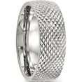 thumbnail image 4 of Stainless Steel Polished And Textured 8mm Band (Size 9.5) Made In China sr489-9.5, 4 of 5