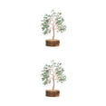 thumbnail image 2 of Inteprter Árbol de cristal de bonsái de piedra: exquisita decoración del hogar con encanto natural, árbol artificial en el interior, aventurina verde 2Conjunto, 2 of 6