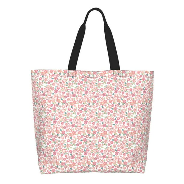Easygdp Floral Retro Style Bolsas Tote para Mujer, Bolsos de Hombro para Viaje, Bolsos de Mano de Gran Capacidad para Compras y Trabajo