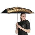 thumbnail image 4 of POBUDS Windproof Automatic Umbrella – Steel-Carbon Fiber Frame, UV-Blocking Black Coating Inside, Auto Open/Close - Islamic Architecture, 4 of 8